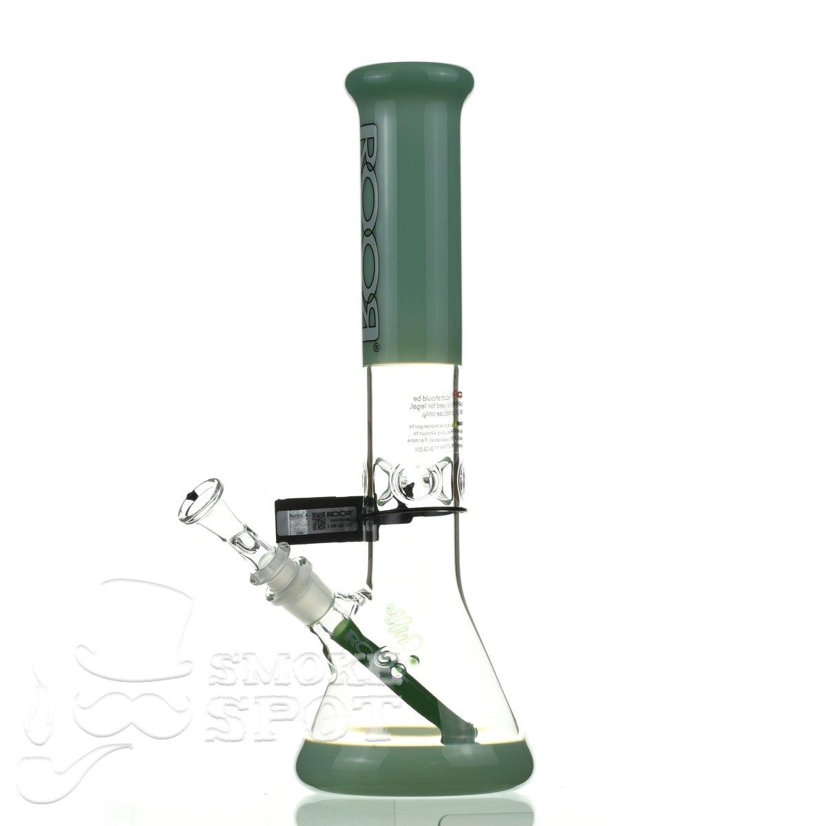 Roor Tech fixed 14 inch 50x5 beaker milky green - Smoke Spot Smoke Shop