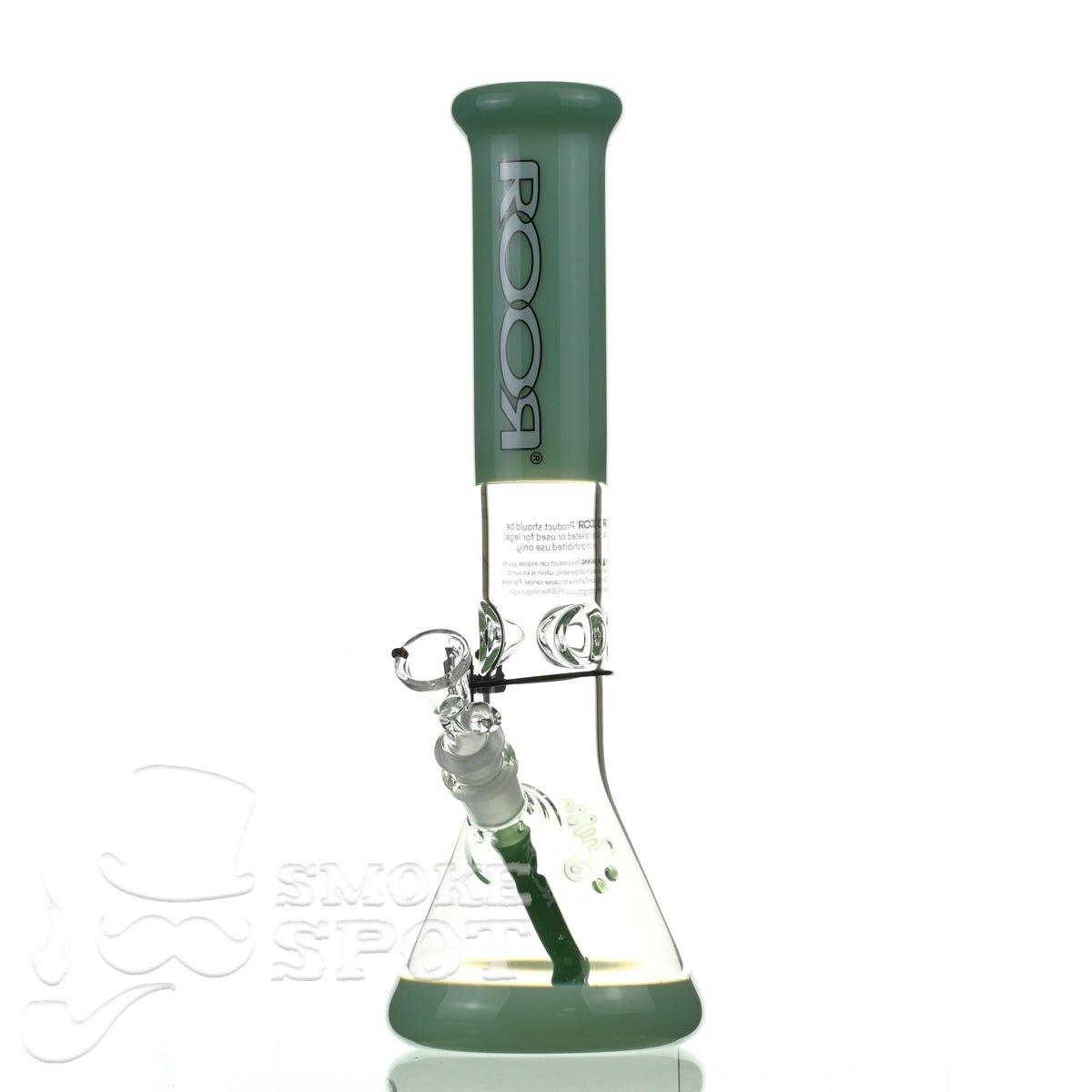 Roor Tech fixed 14 inch 50x5 beaker milky green - Smoke Spot Smoke Shop