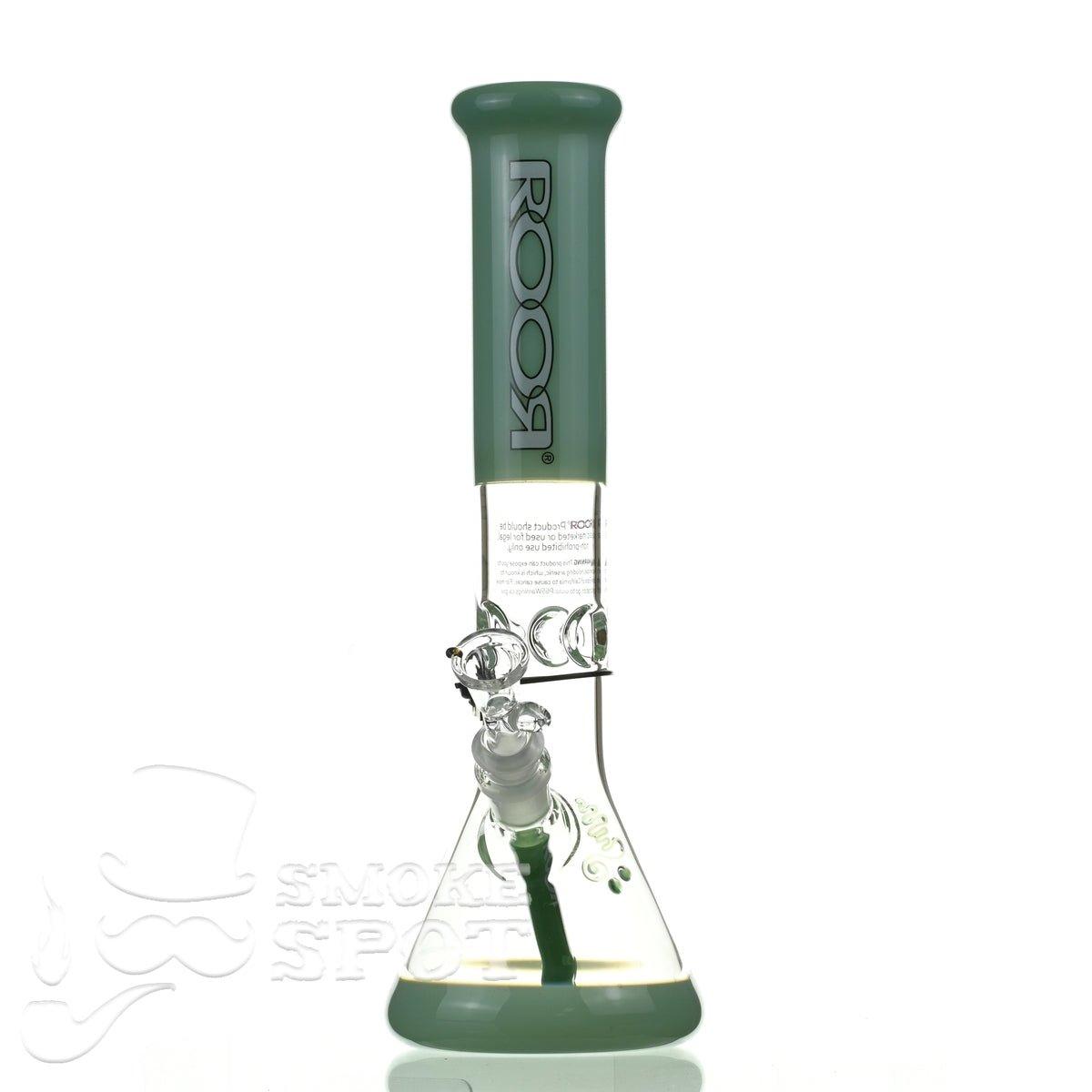 Roor Tech fixed 14 inch 50x5 beaker milky green - Smoke Spot Smoke Shop