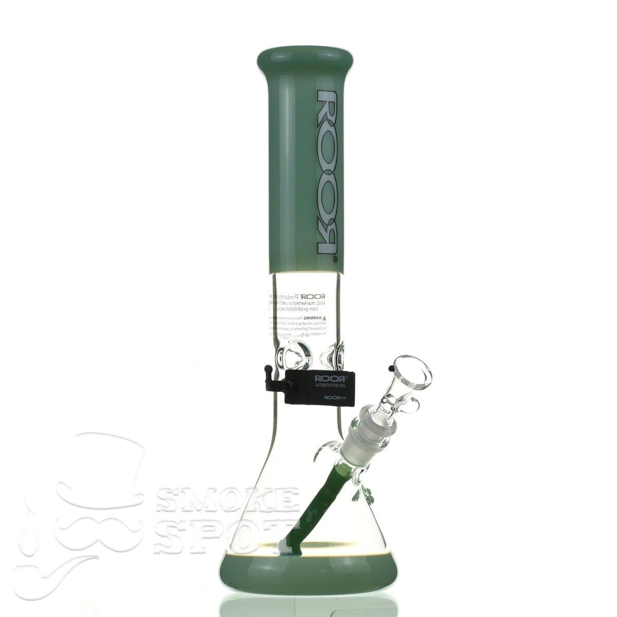 Roor Tech fixed 14 inch 50x5 beaker milky green - Smoke Spot Smoke Shop