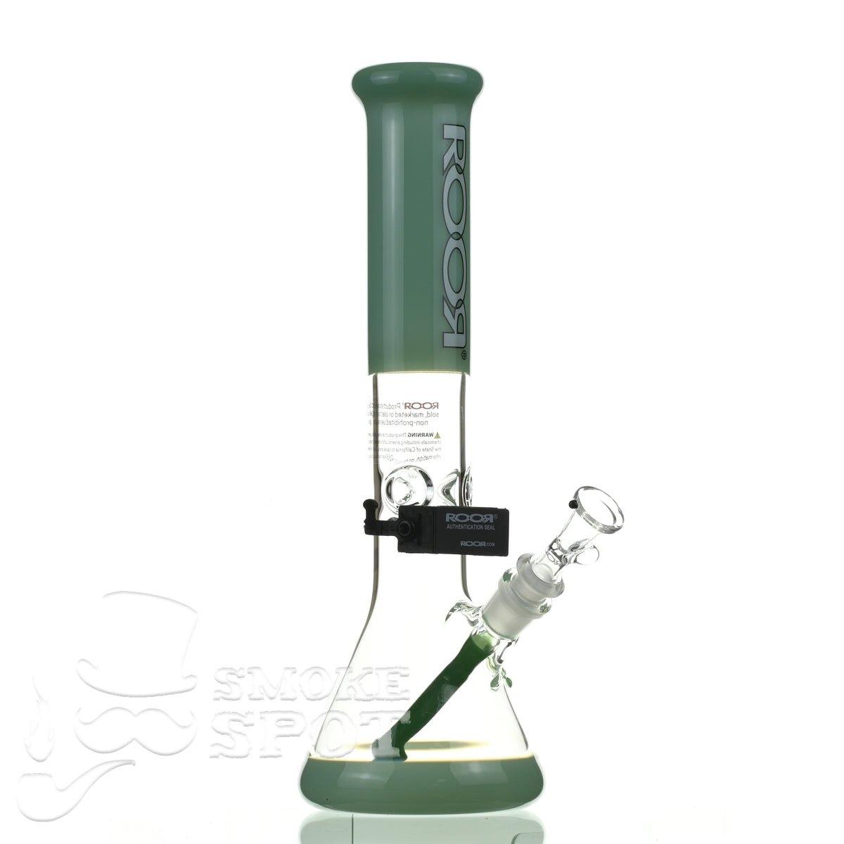 Roor Tech fixed 14 inch 50x5 beaker milky green - Smoke Spot Smoke Shop