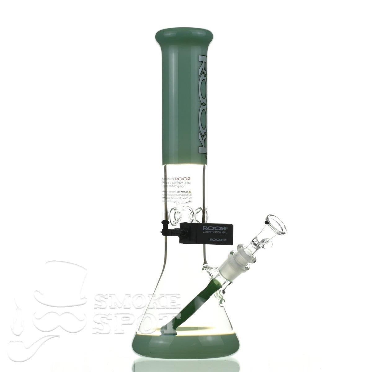 Roor Tech fixed 14 inch 50x5 beaker milky green - Smoke Spot Smoke Shop