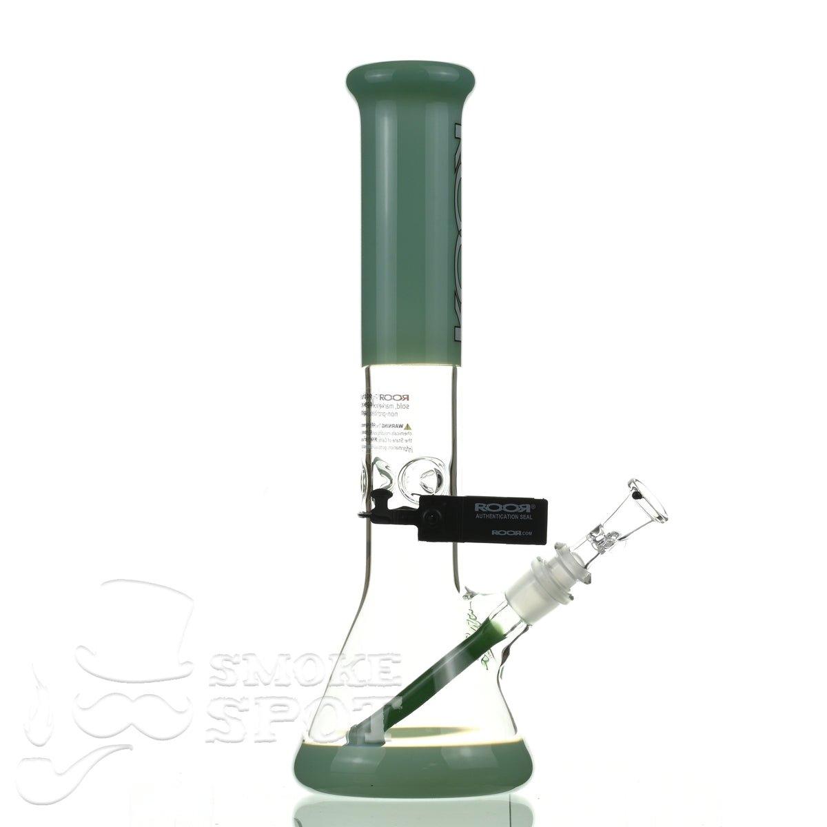 Roor Tech fixed 14 inch 50x5 beaker milky green - Smoke Spot Smoke Shop