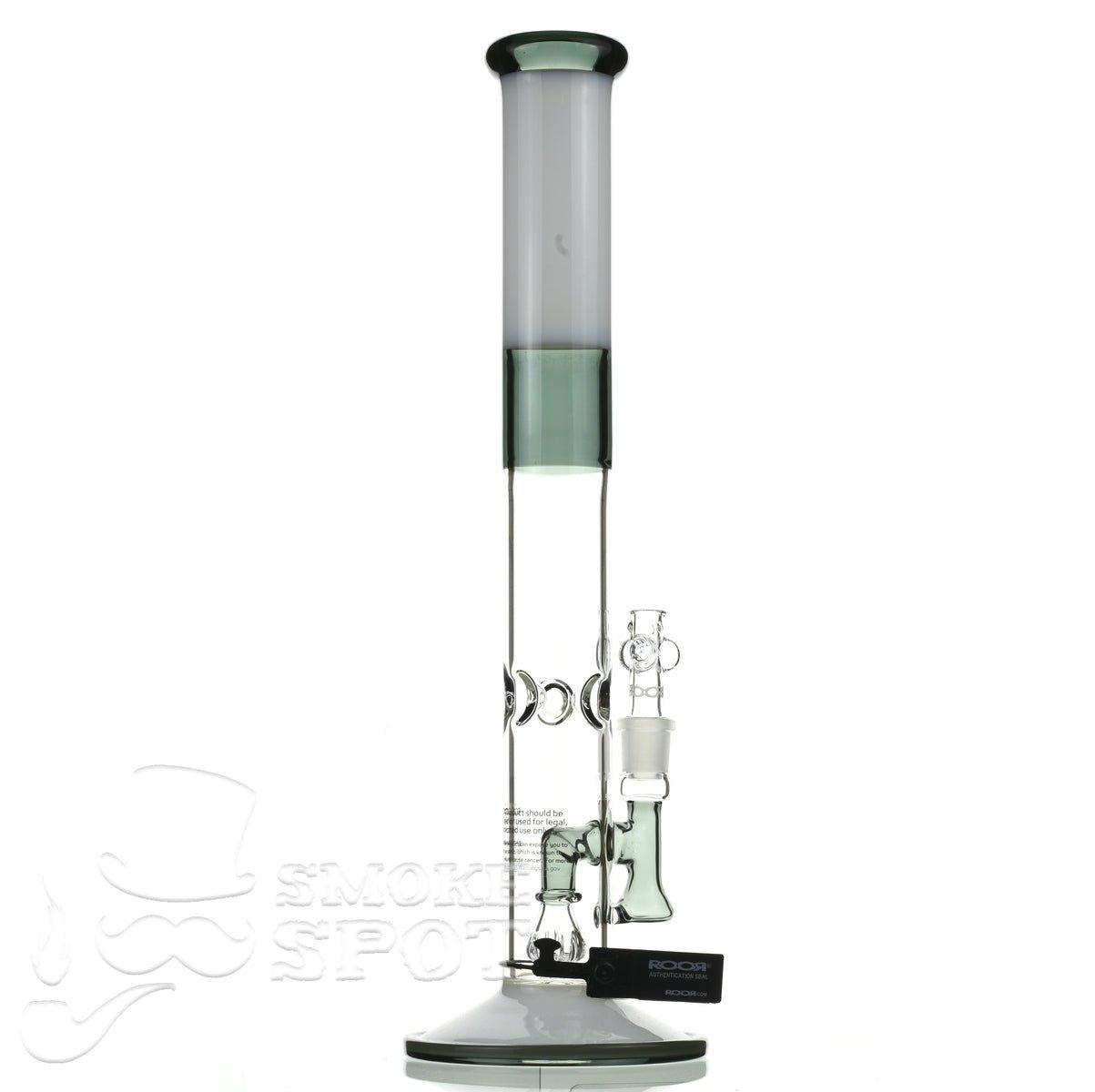 Roor Tech fixed 18 inch 50x5 straight white & smoke - Smoke Spot Smoke Shop