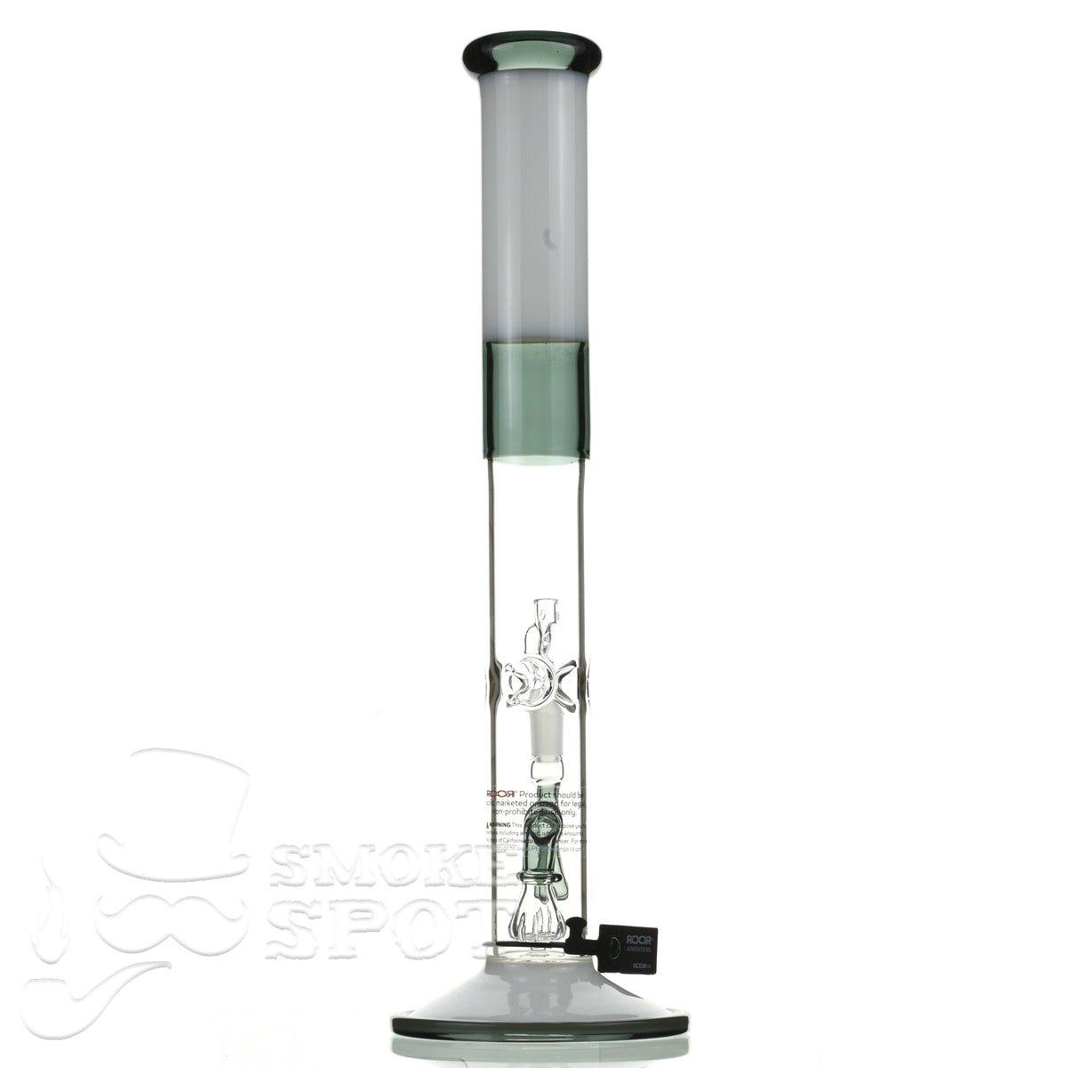Roor Tech fixed 18 inch 50x5 straight white & smoke - Smoke Spot Smoke Shop