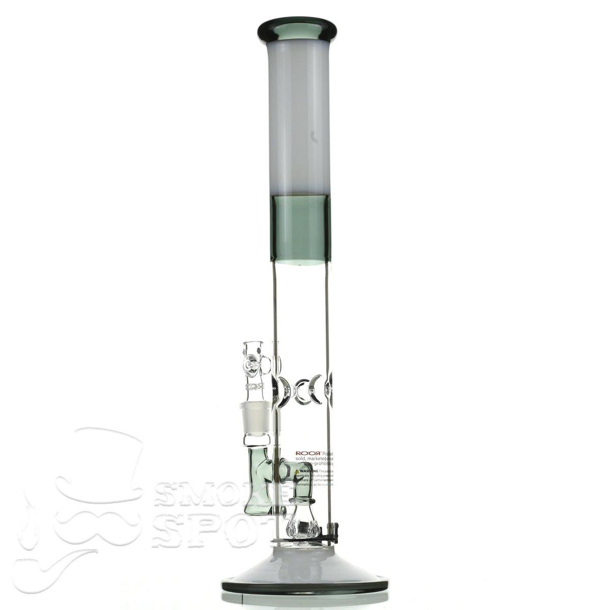 Roor Tech fixed 18 inch 50x5 straight white & smoke - Smoke Spot Smoke Shop