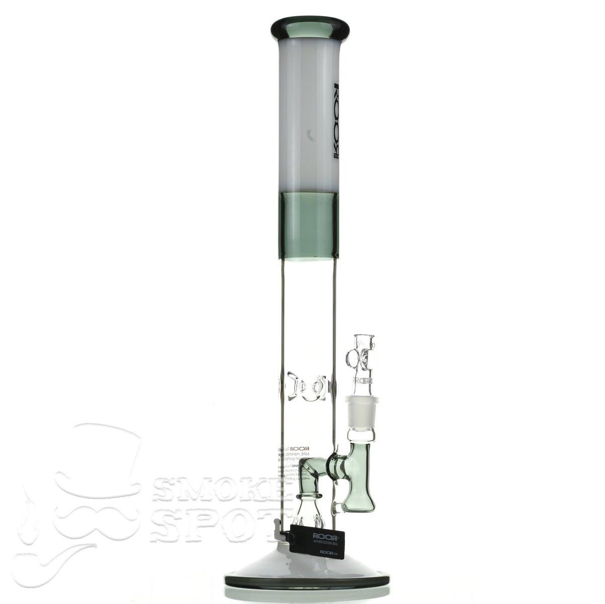 Roor Tech fixed 18 inch 50x5 straight white & smoke - Smoke Spot Smoke Shop