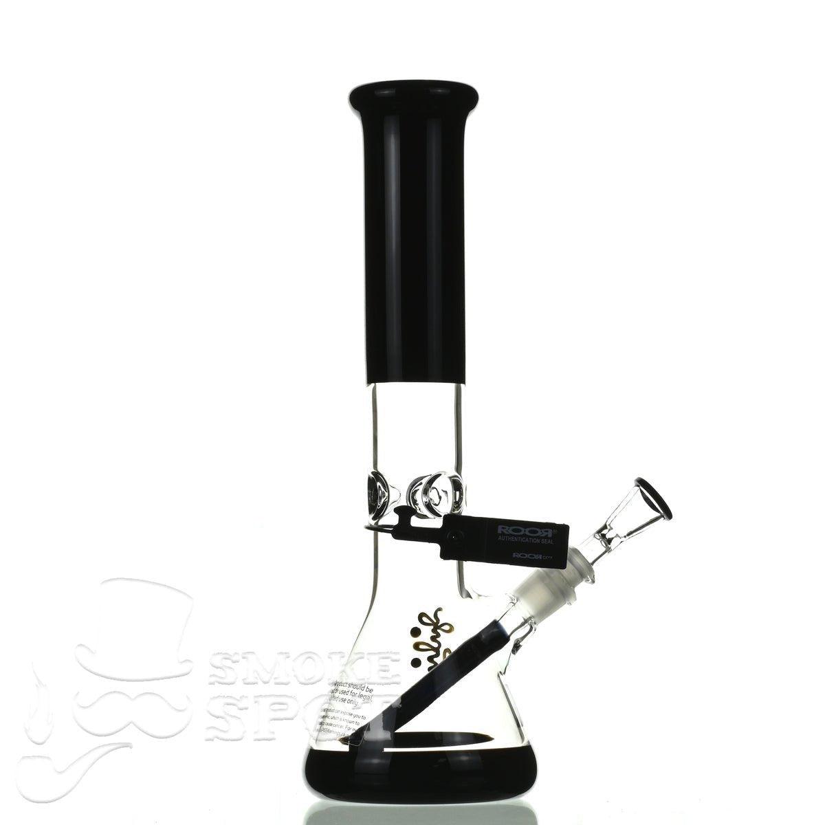 ROOR tech glass beaker 14 inch 50x5 black - Smoke Spot Smoke Shop