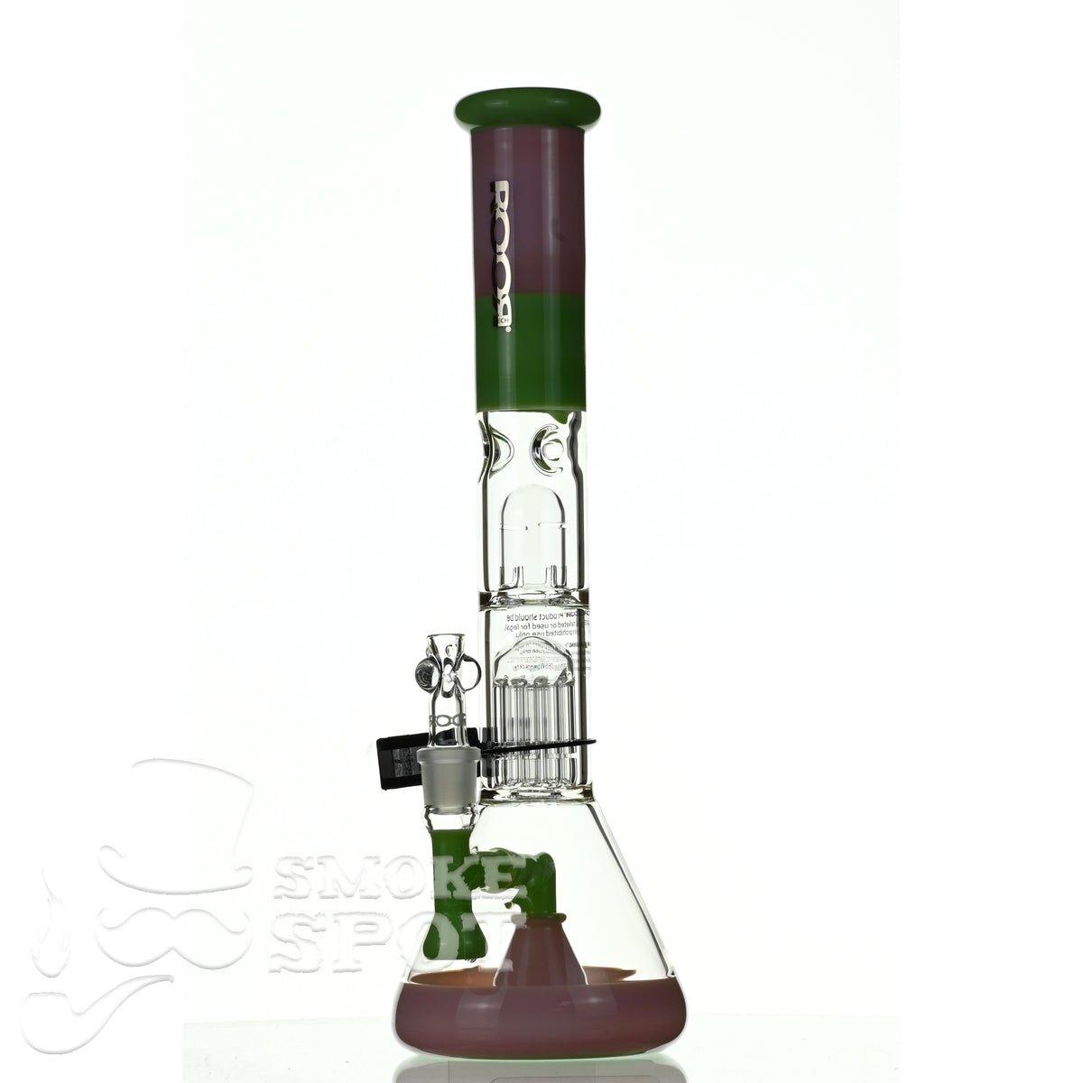 ROOR tech glass fixed 18 inch 50x5 straight pink green - Smoke Spot Smoke Shop