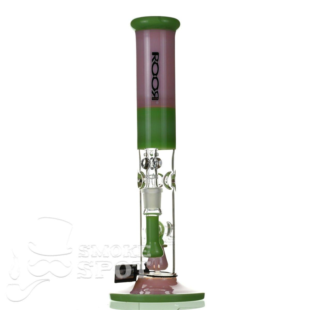 ROOR tech glass straight tube14 inch 50 x 5 pink & mint - Smoke Spot Smoke Shop