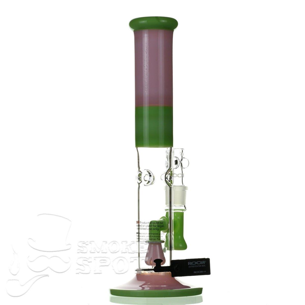 ROOR tech glass straight tube14 inch 50 x 5 pink & mint - Smoke Spot Smoke Shop