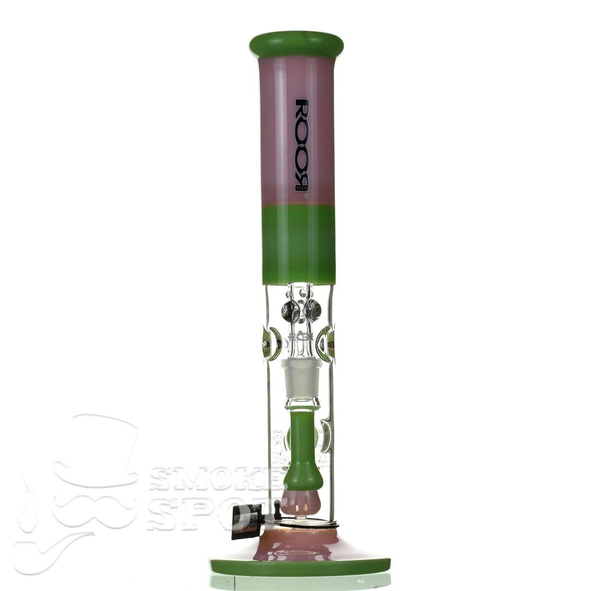 ROOR tech glass straight tube14 inch 50 x 5 pink & mint - Smoke Spot Smoke Shop