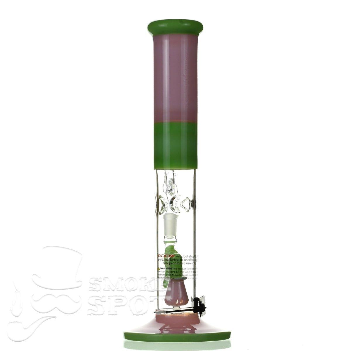 ROOR tech glass straight tube14 inch 50 x 5 pink & mint - Smoke Spot Smoke Shop