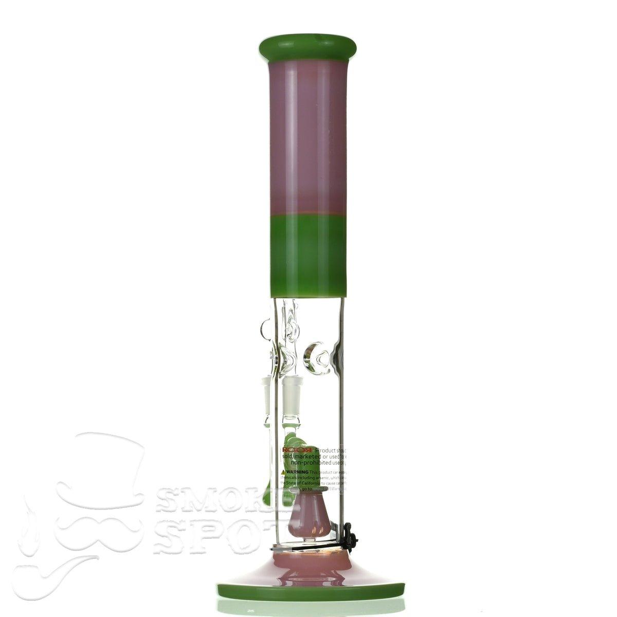 ROOR tech glass straight tube14 inch 50 x 5 pink & mint - Smoke Spot Smoke Shop