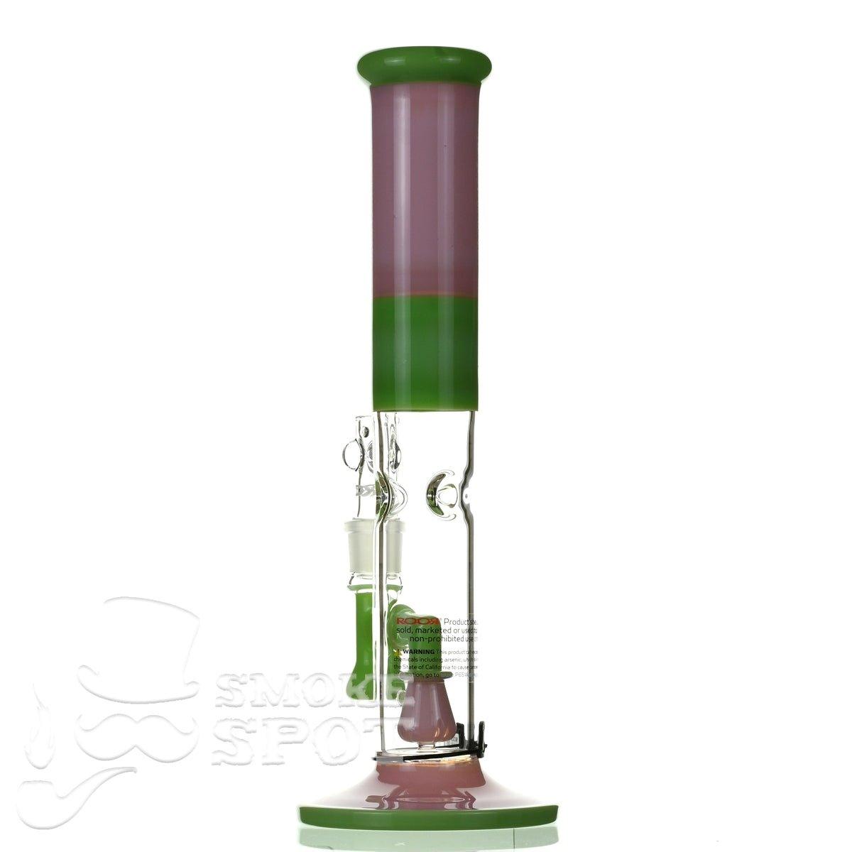 ROOR tech glass straight tube14 inch 50 x 5 pink & mint - Smoke Spot Smoke Shop