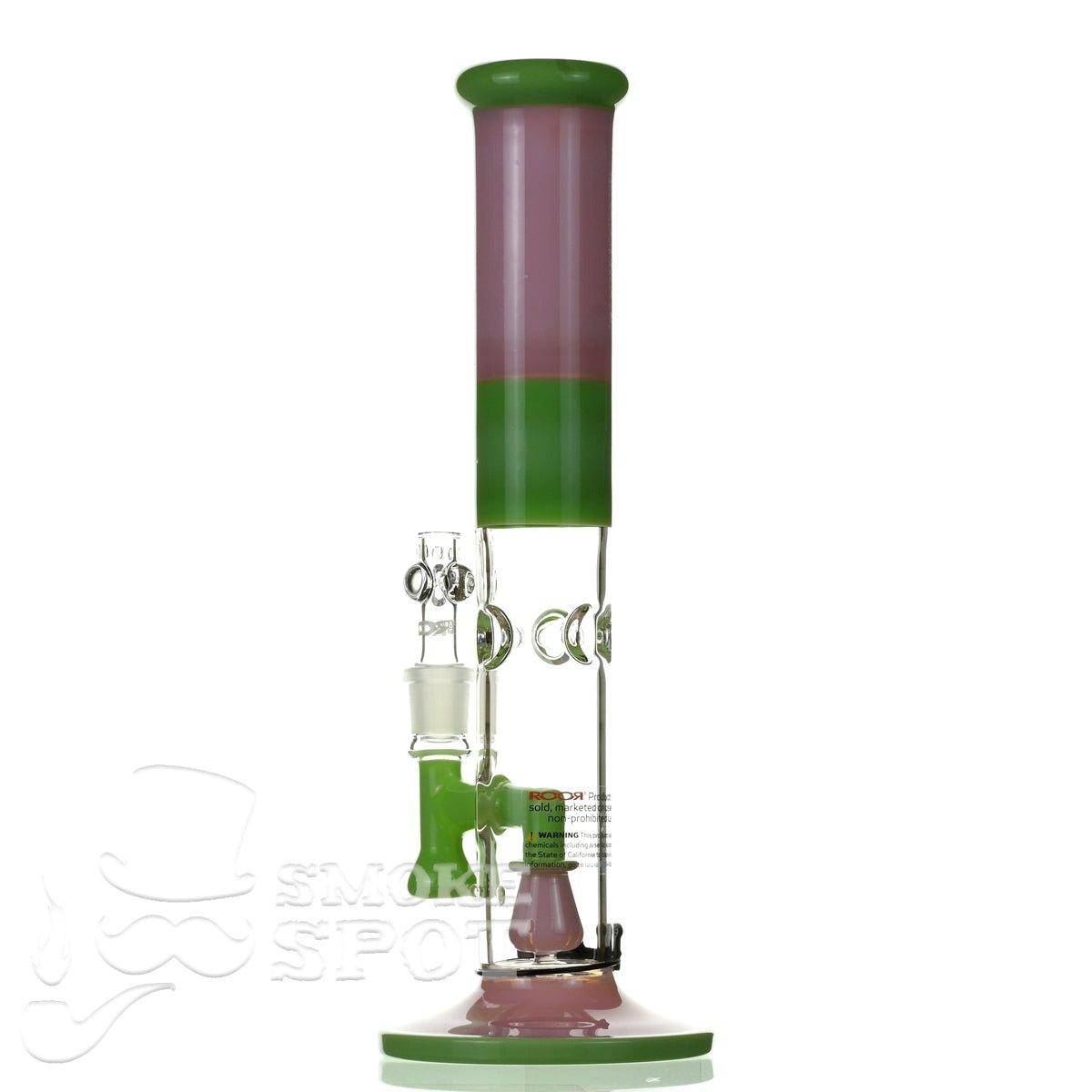 ROOR tech glass straight tube14 inch 50 x 5 pink & mint - Smoke Spot Smoke Shop
