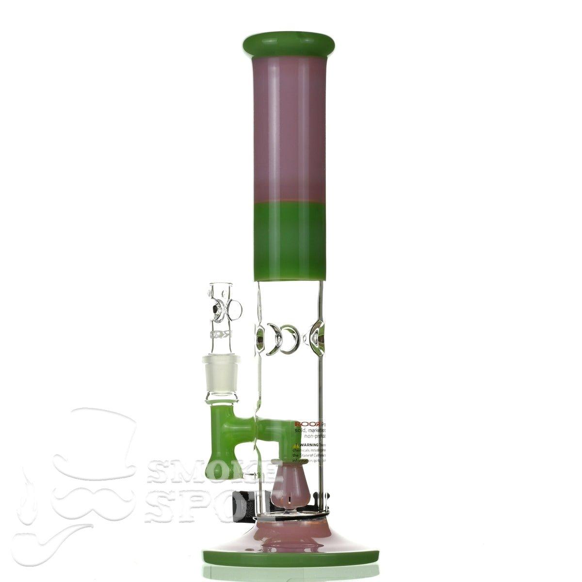 ROOR tech glass straight tube14 inch 50 x 5 pink & mint - Smoke Spot Smoke Shop
