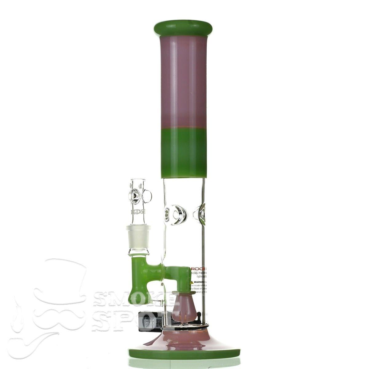 ROOR tech glass straight tube14 inch 50 x 5 pink & mint - Smoke Spot Smoke Shop