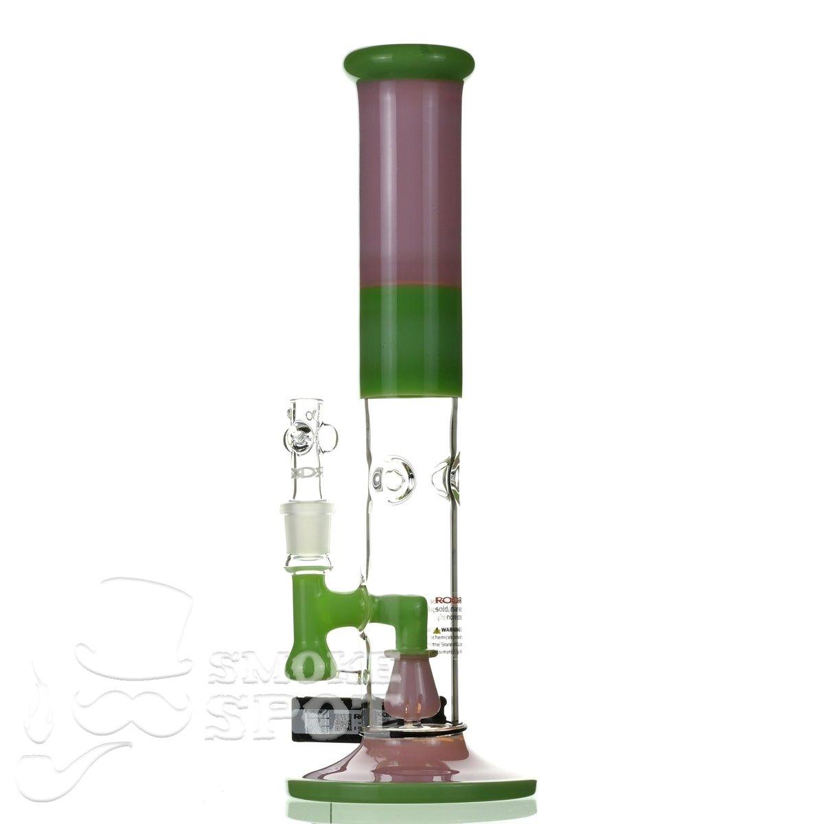 ROOR tech glass straight tube14 inch 50 x 5 pink & mint - Smoke Spot Smoke Shop
