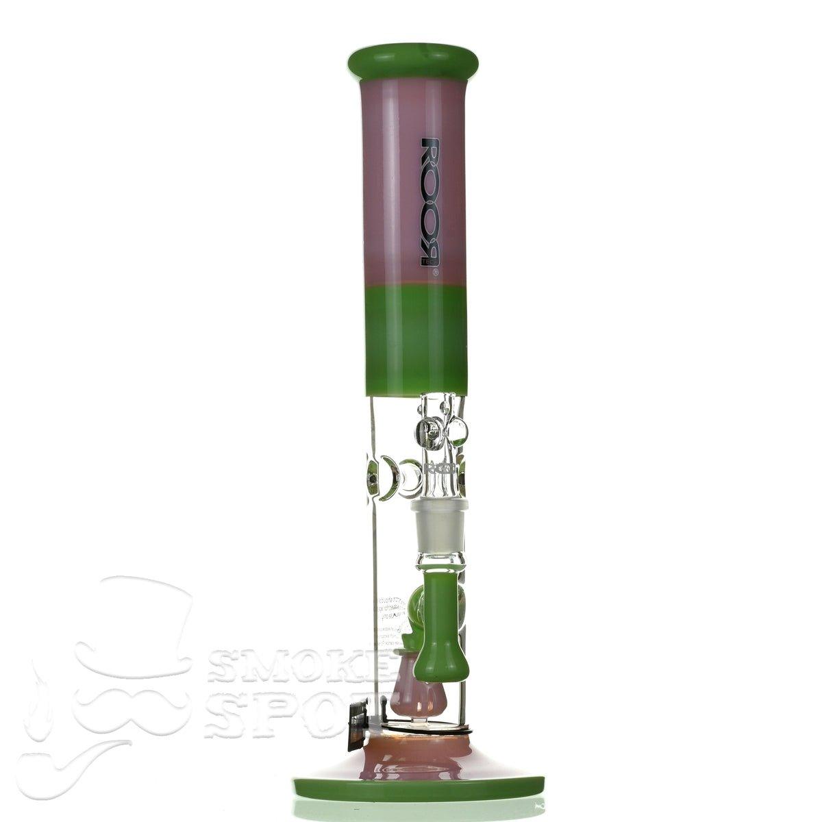 ROOR tech glass straight tube14 inch 50 x 5 pink & mint - Smoke Spot Smoke Shop