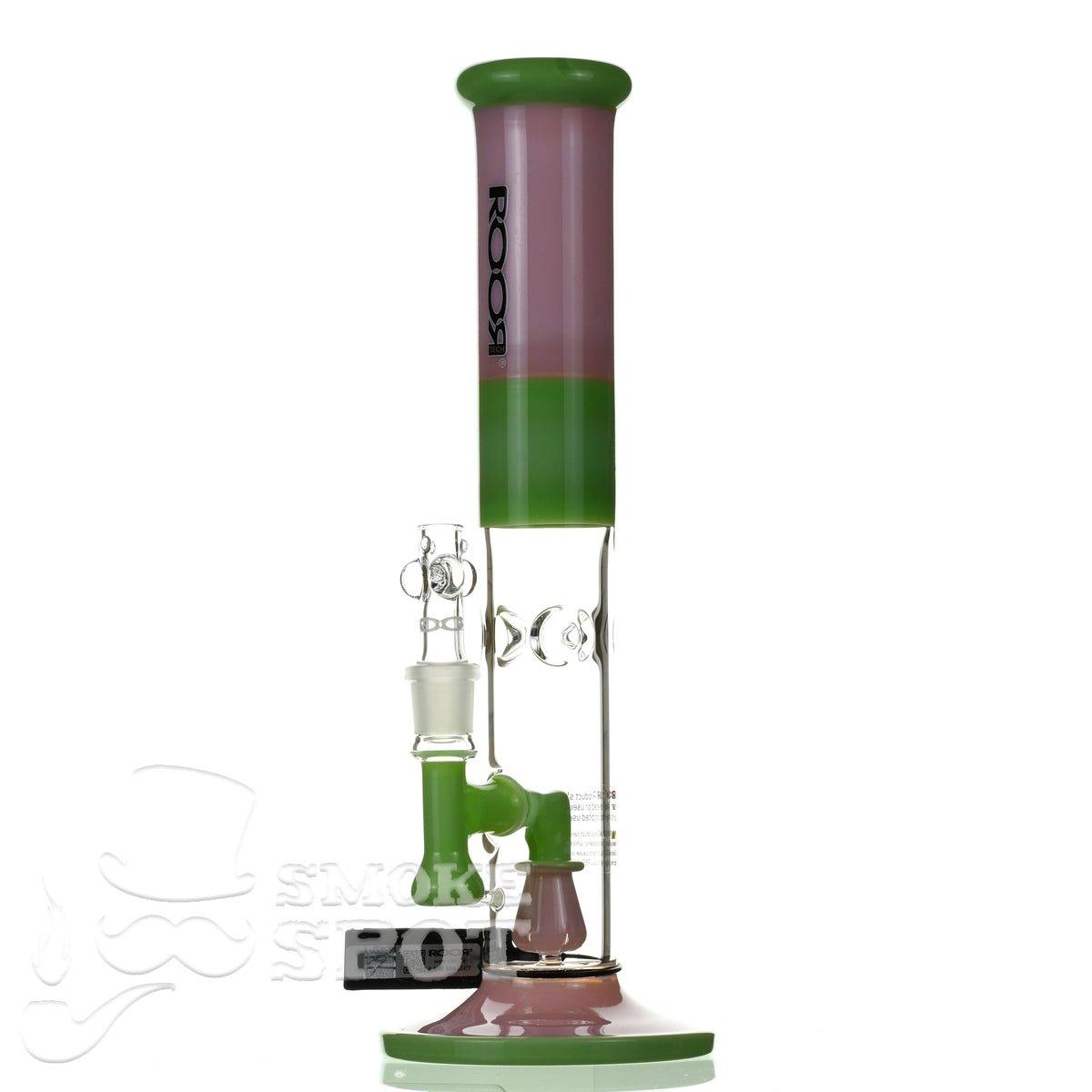 ROOR tech glass straight tube14 inch 50 x 5 pink & mint - Smoke Spot Smoke Shop