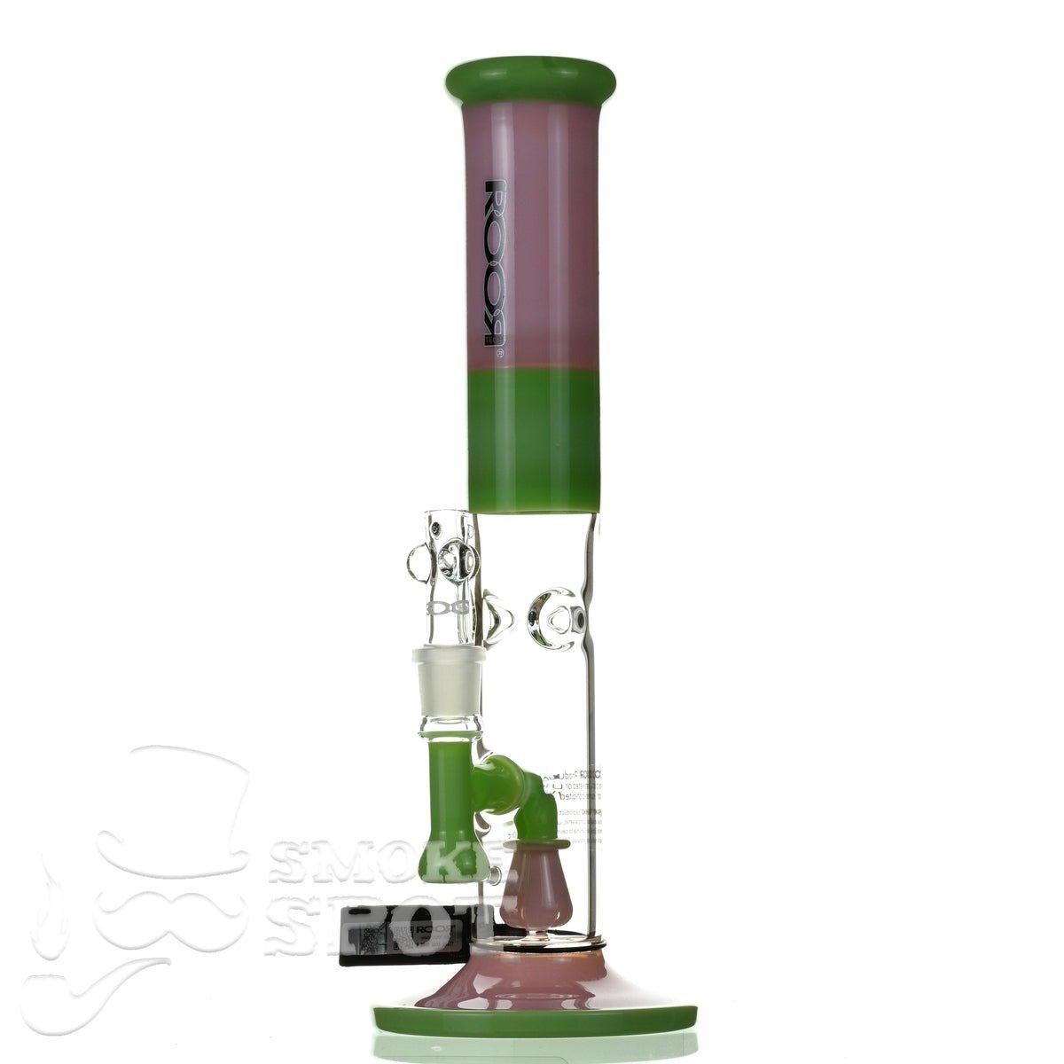 ROOR tech glass straight tube14 inch 50 x 5 pink & mint - Smoke Spot Smoke Shop