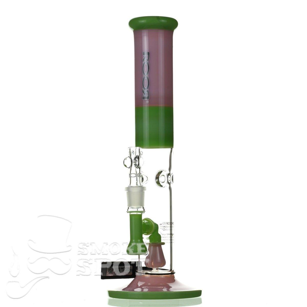 ROOR tech glass straight tube14 inch 50 x 5 pink & mint - Smoke Spot Smoke Shop