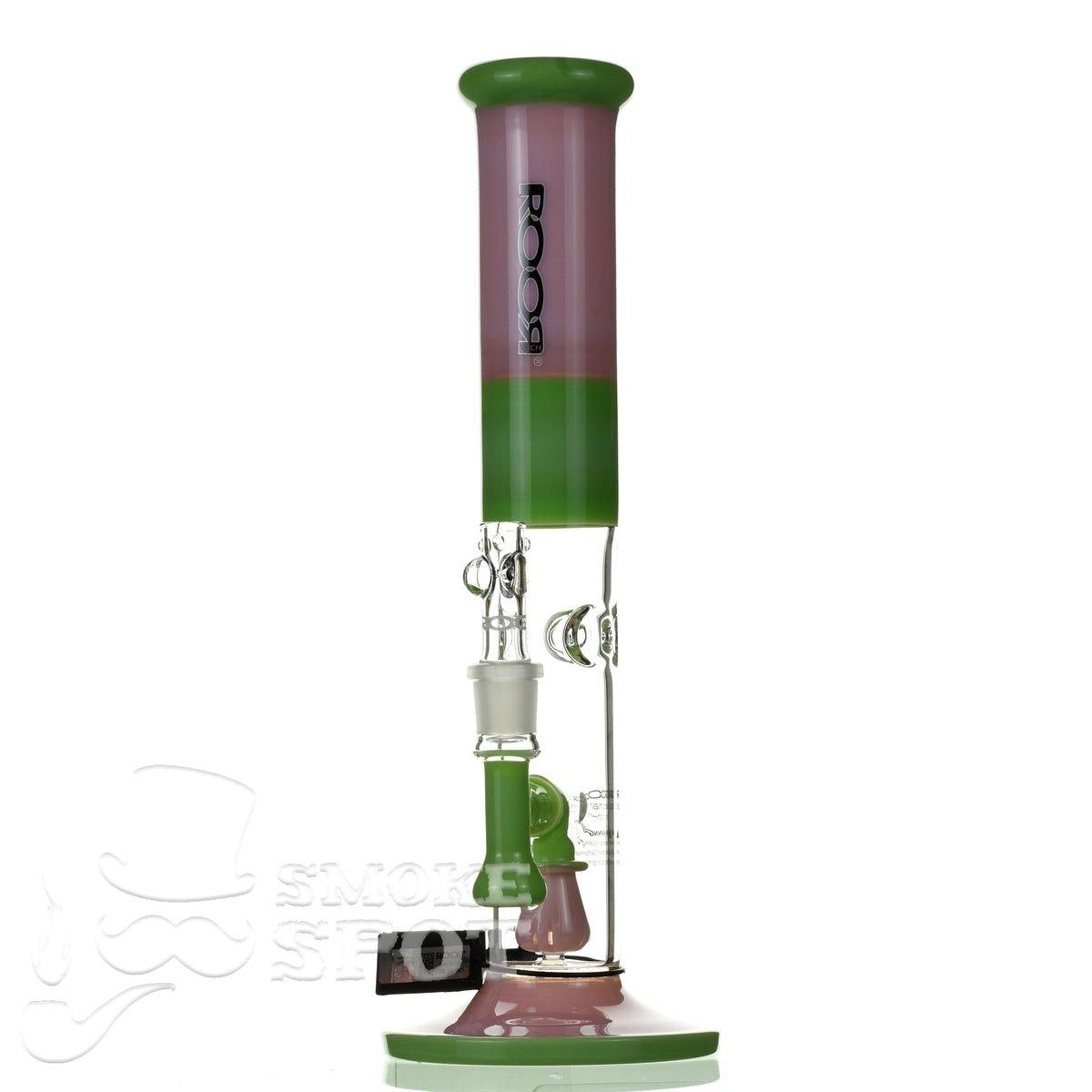 ROOR tech glass straight tube14 inch 50 x 5 pink & mint - Smoke Spot Smoke Shop