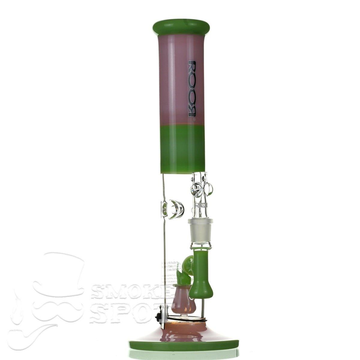 ROOR tech glass straight tube14 inch 50 x 5 pink & mint - Smoke Spot Smoke Shop