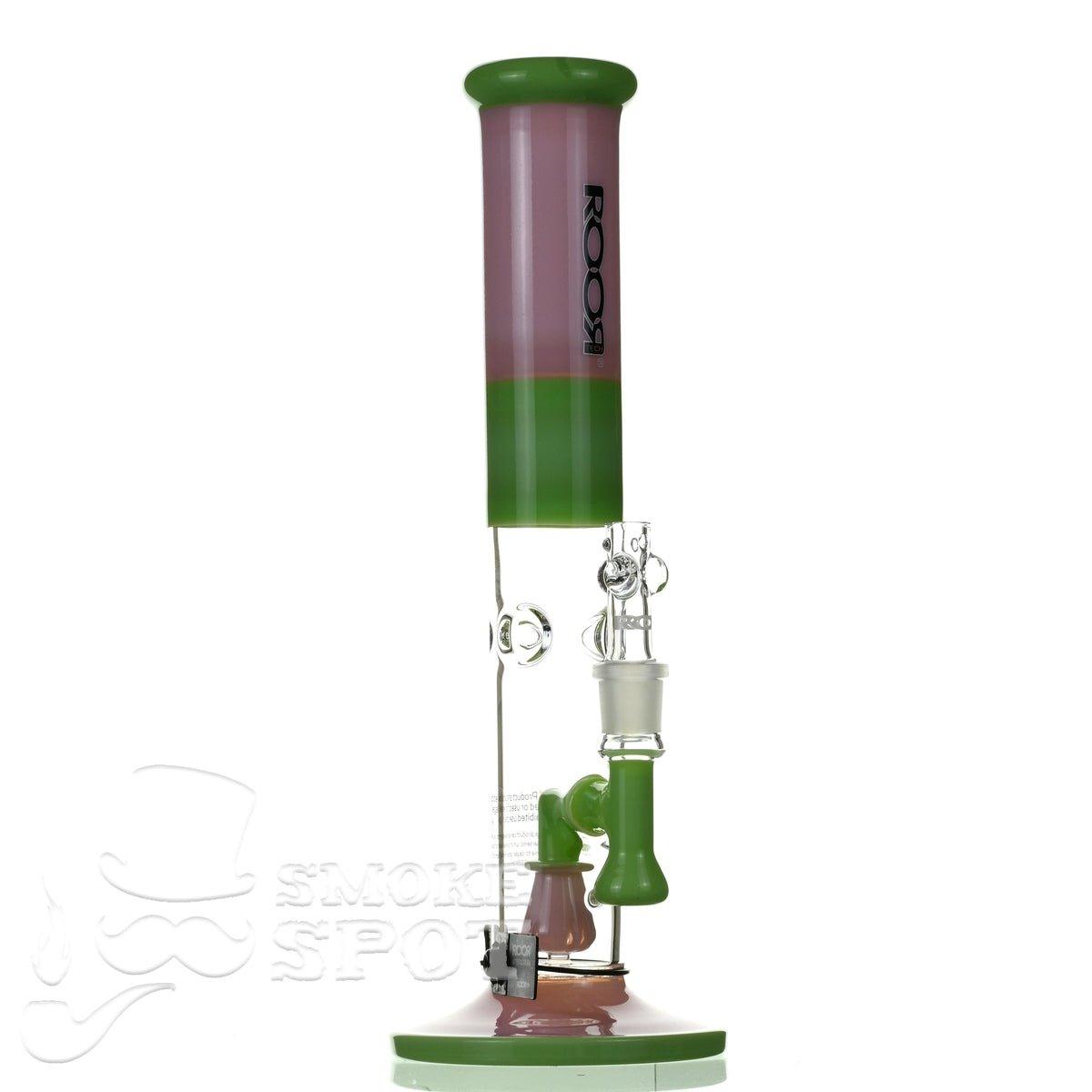 ROOR tech glass straight tube14 inch 50 x 5 pink & mint - Smoke Spot Smoke Shop