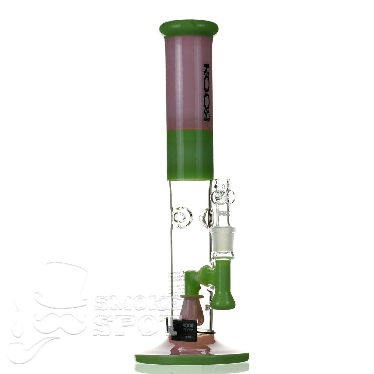 ROOR tech glass straight tube14 inch 50 x 5 pink & mint - Smoke Spot Smoke Shop