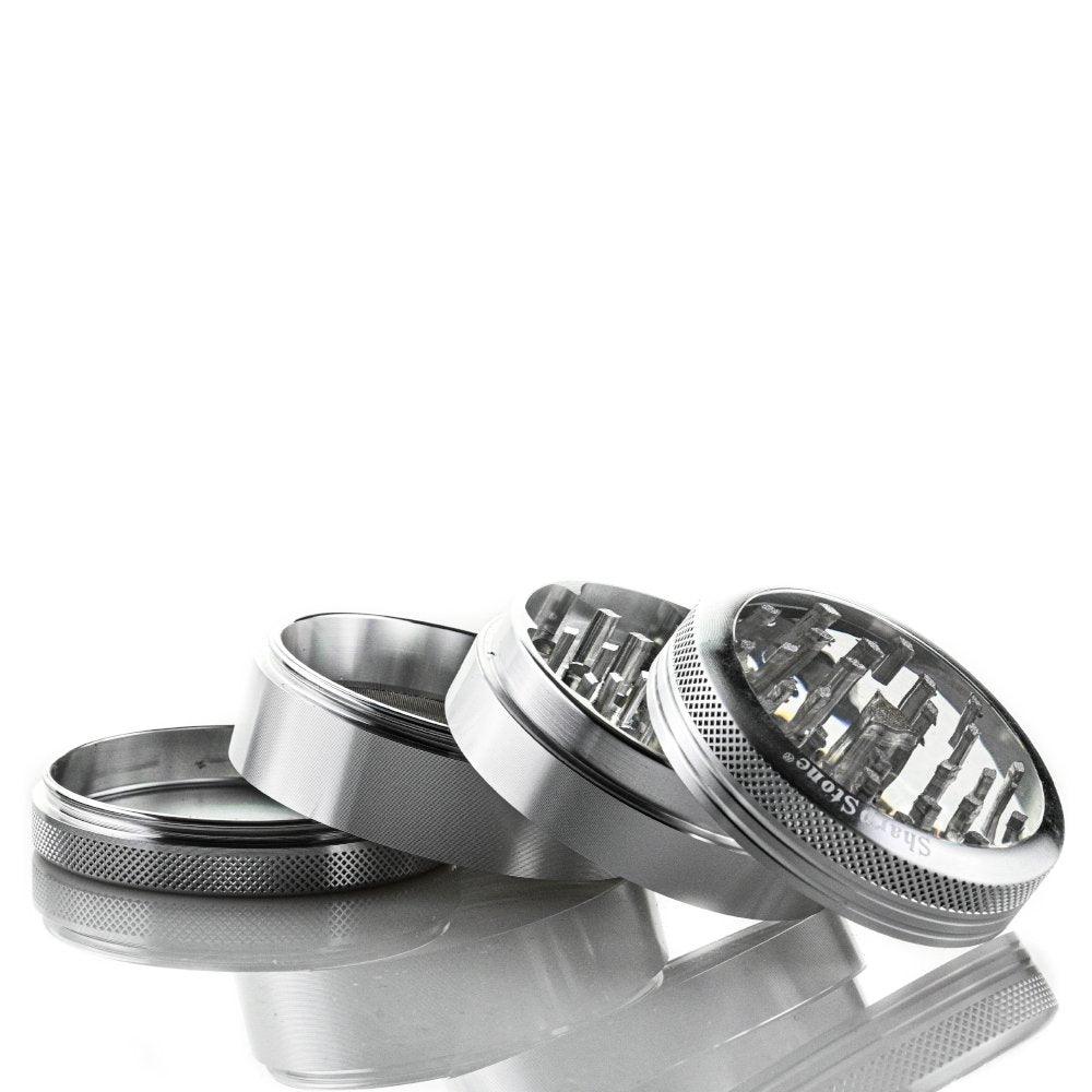 SHARPSTONE CLEAR TOP 2.5" 4 PIECES SILVER - Smoke Spot Smoke Shop