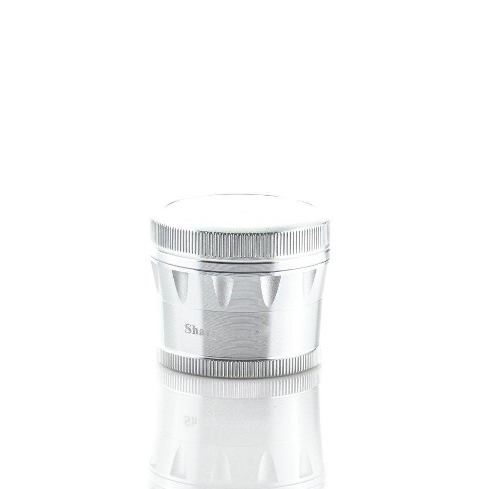 SHARPSTONE V2 CLEAR TOP 2.5" 4 PIECE GRINDER SILVER - Smoke Spot Smoke Shop