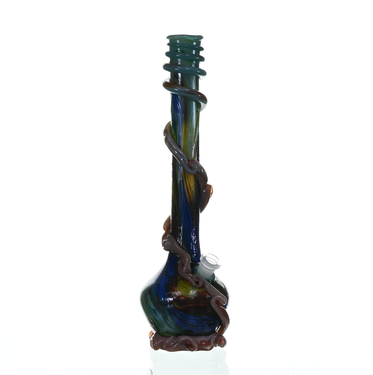 SPECIAL K GLASS Soft Glass 2XL Cookie Handle Waterpipe #218 angled view