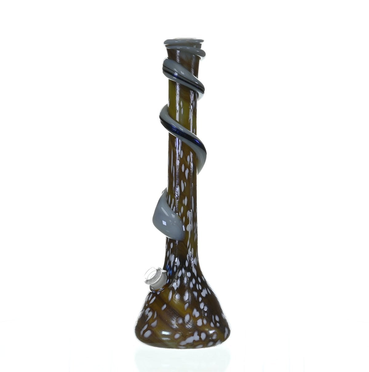 Side view of SPECIAL K GLASS Soft Glass 2XL Cookie Handle Waterpipe showcasing glass art design