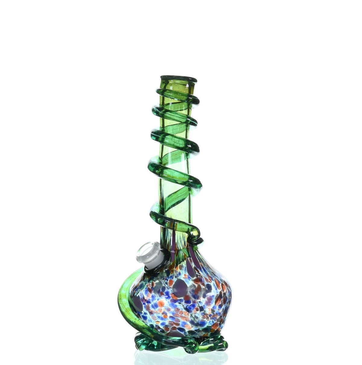 Side View SPECIAL K GLASS Soft Glass Cookie Handle #166 Waterpipe - Smoke Spot