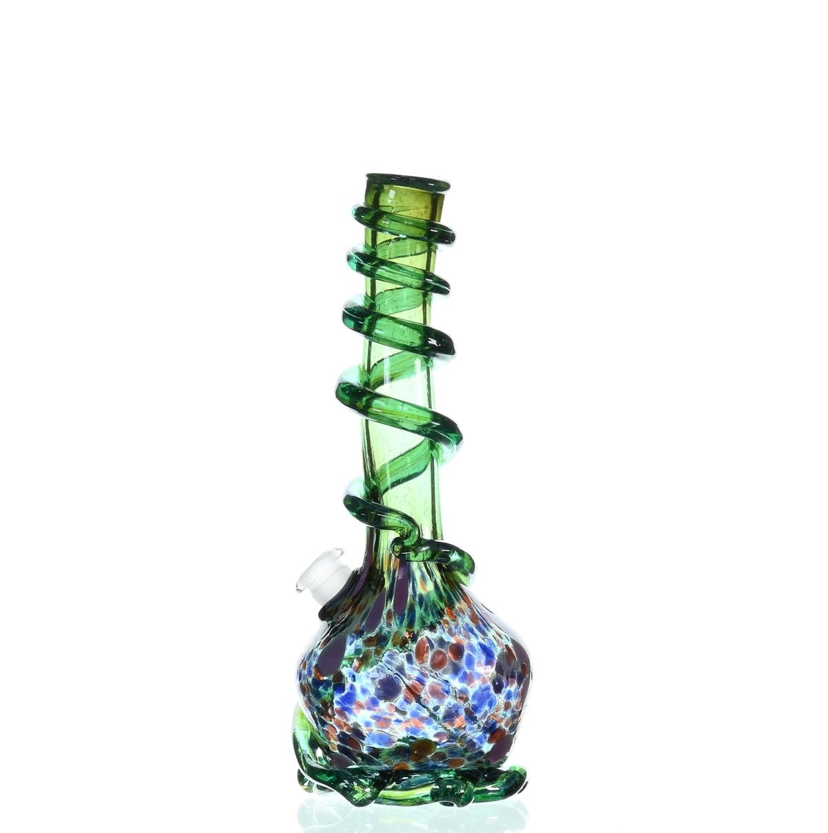 Closeup SPECIAL K GLASS Soft Glass Cookie Handle #166 with 18mm Joint - Smoke Spot