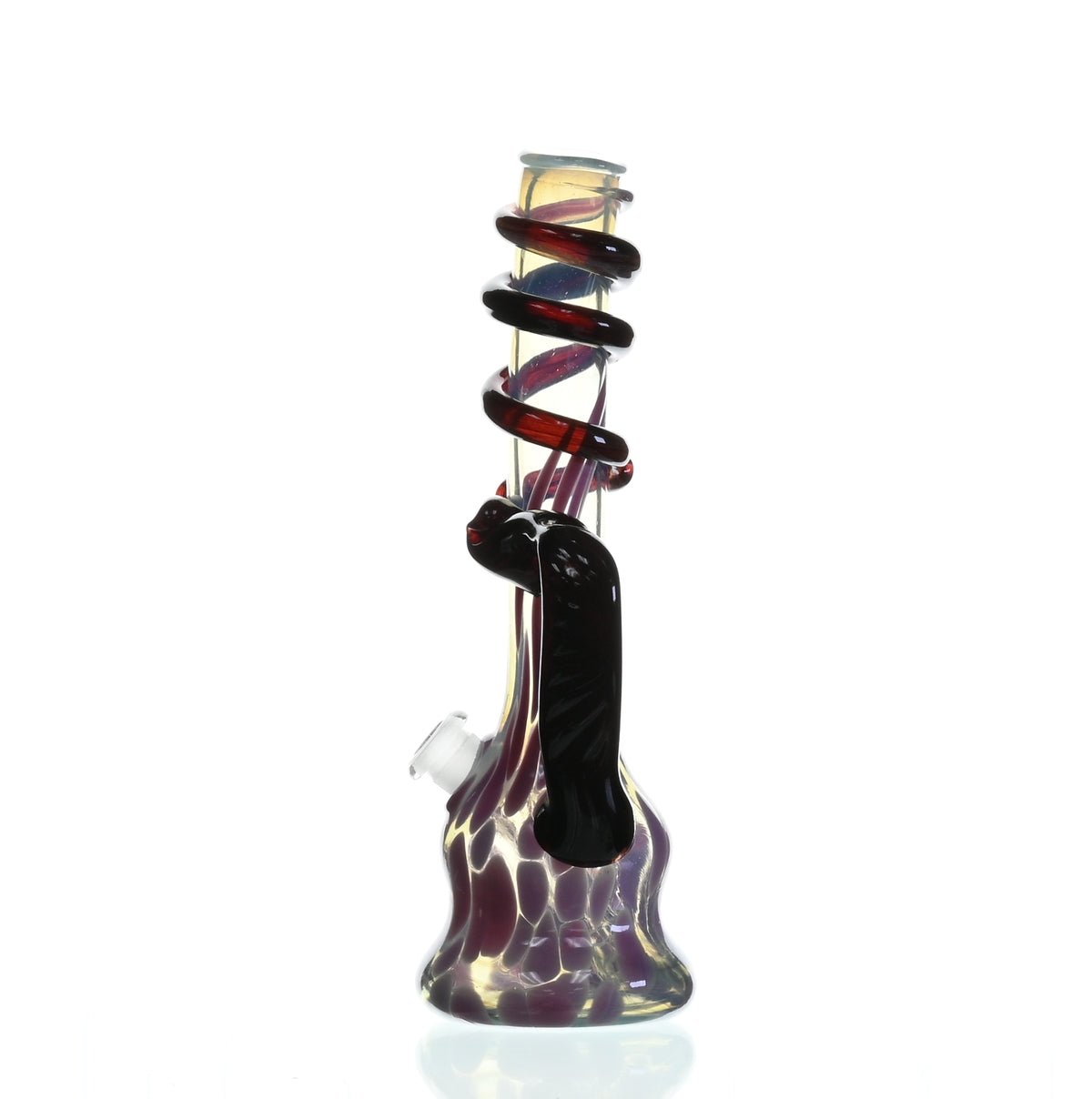 SPECIAL K GLASS Soft Glass Cookie Handle #177 side angle of specialty glass waterpipe