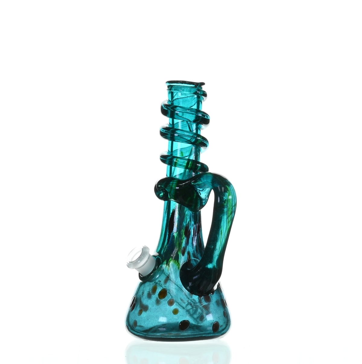 Side view of SPECIAL K GLASS Soft Glass Cookie Handle #183 showcasing specialty glass craftsmanship