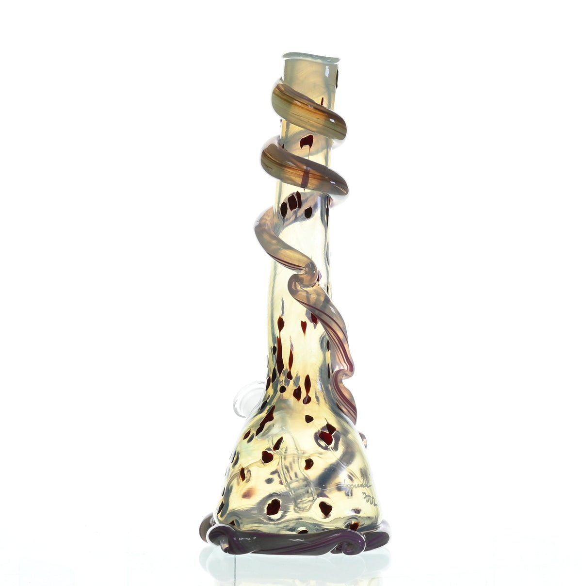 SPECIAL K GLASS Soft Glass Large Cookie Handle #187 waterpipe with 18mm joint