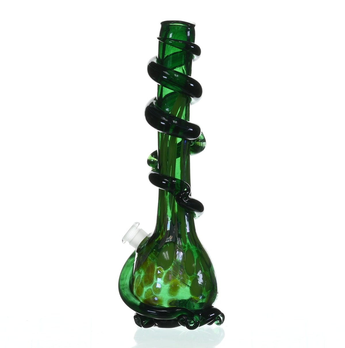 Close-up of SPECIAL K GLASS Soft Glass Large Cookie Handle #190 joint and downstem