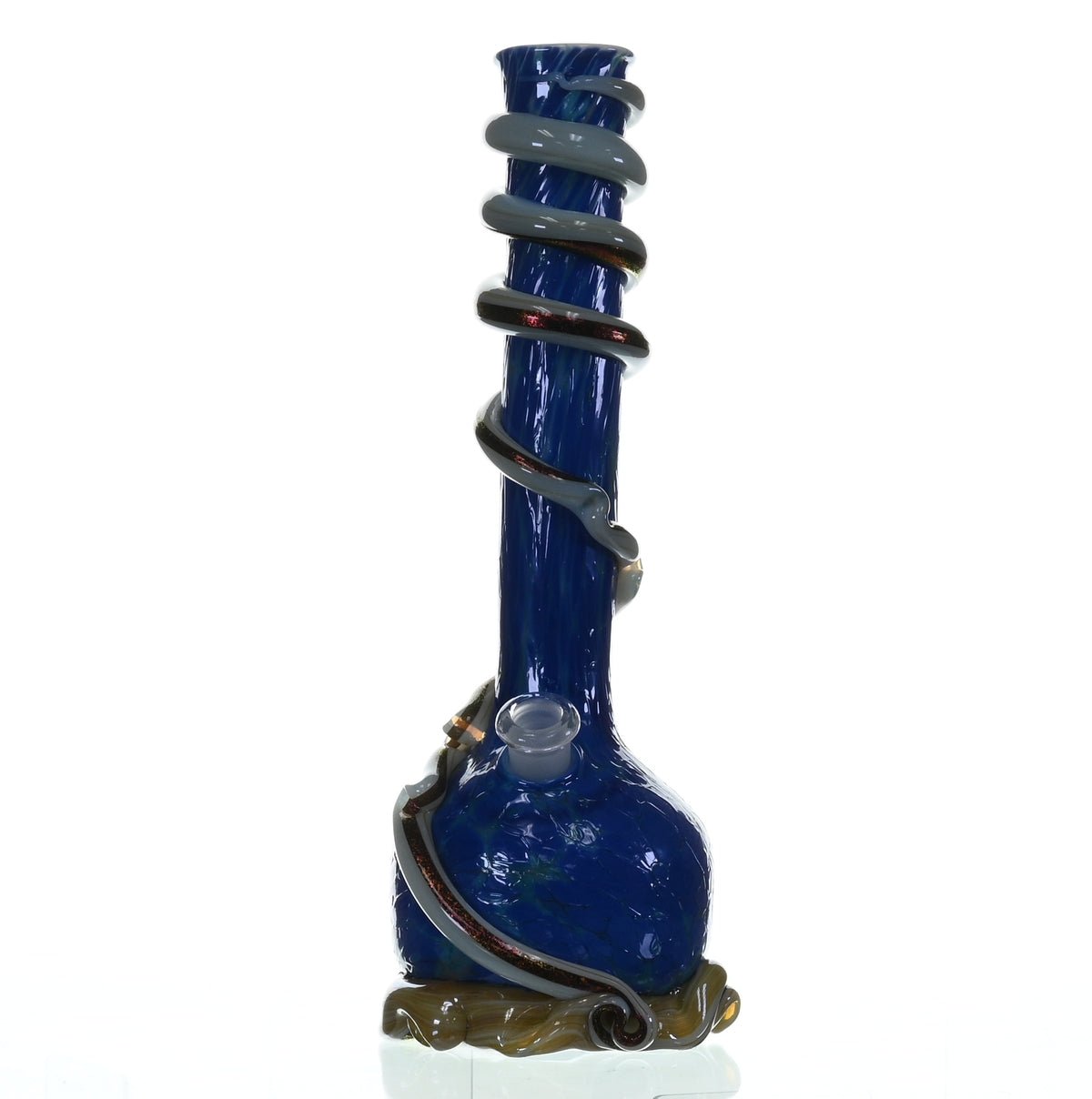 SPECIAL K GLASS Soft Glass Large Cookie Handle Waterpipe #193 - Premium Specialty Glass Art