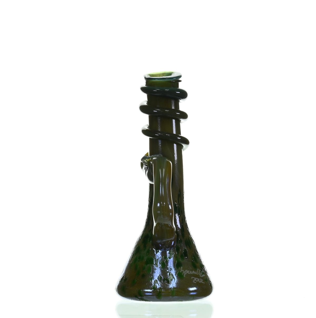 Premium specialty glass waterpipe by SPECIAL K GLASS Soft Glass Medium Cookie Handle #148