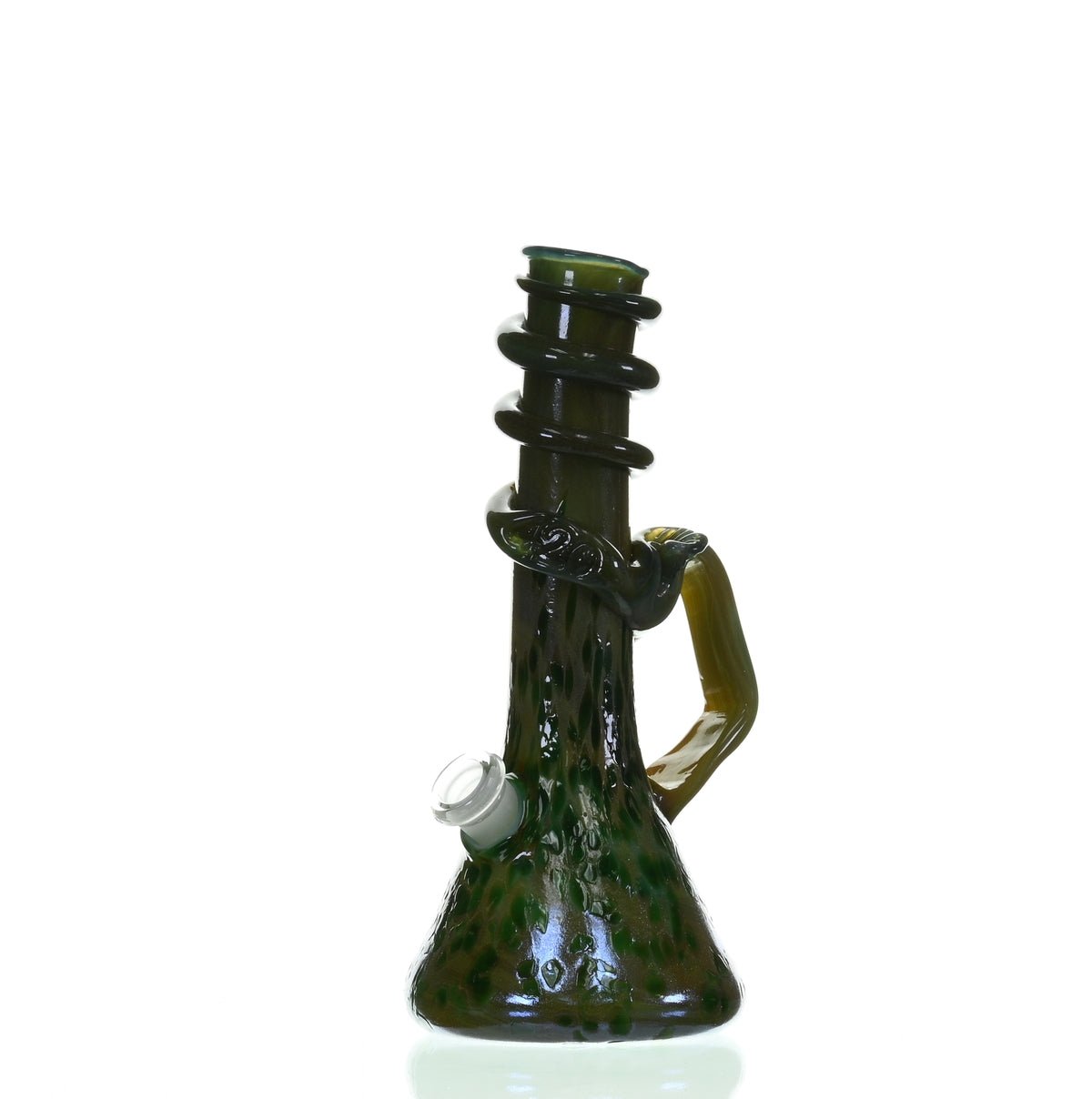 Side view of SPECIAL K GLASS Soft Glass Medium Cookie Handle Waterpipe #148