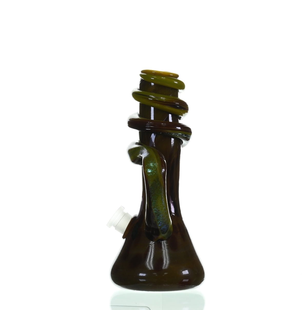 Side view of SPECIAL K GLASS Soft Glass Medium Cookie Handle #149 - Artistic Glass Waterpipe
