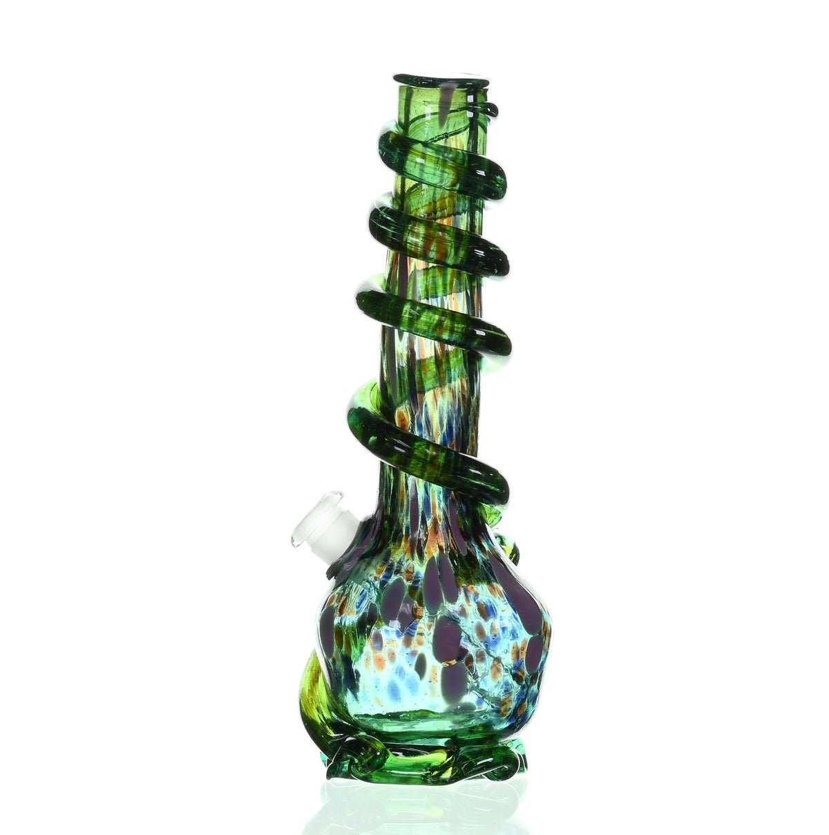 Special K Glass Soft Glass Medium Cookie Handle Waterpipe #151 Close-up - Glass Art Fusion