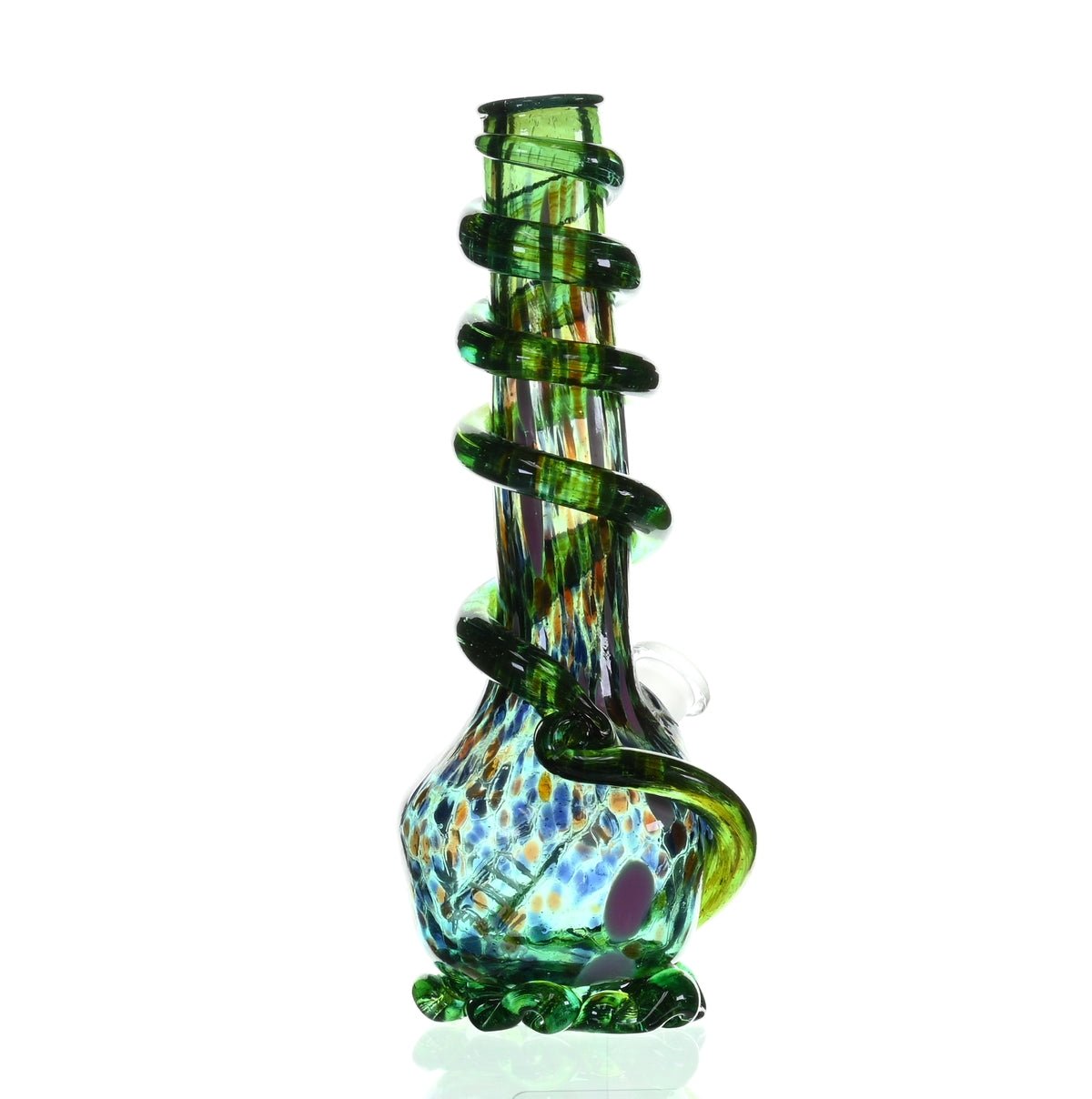 Special K Glass Soft Glass Medium Cookie Handle Waterpipe #151 - Glass Art