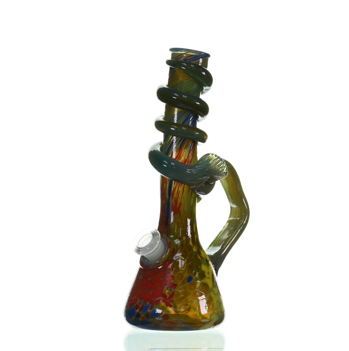 Special K Glass Soft Glass Medium Cookie Handle Side View - Specialty Glass Waterpipe