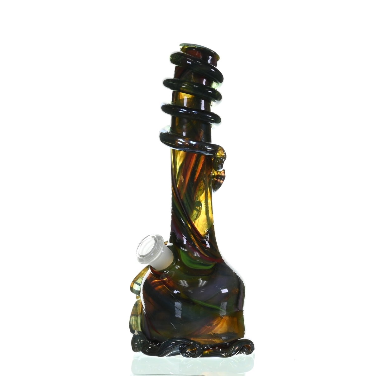 SPECIAL K GLASS Soft Glass Medium Cookie Handle #154 side view - Smoke Spot