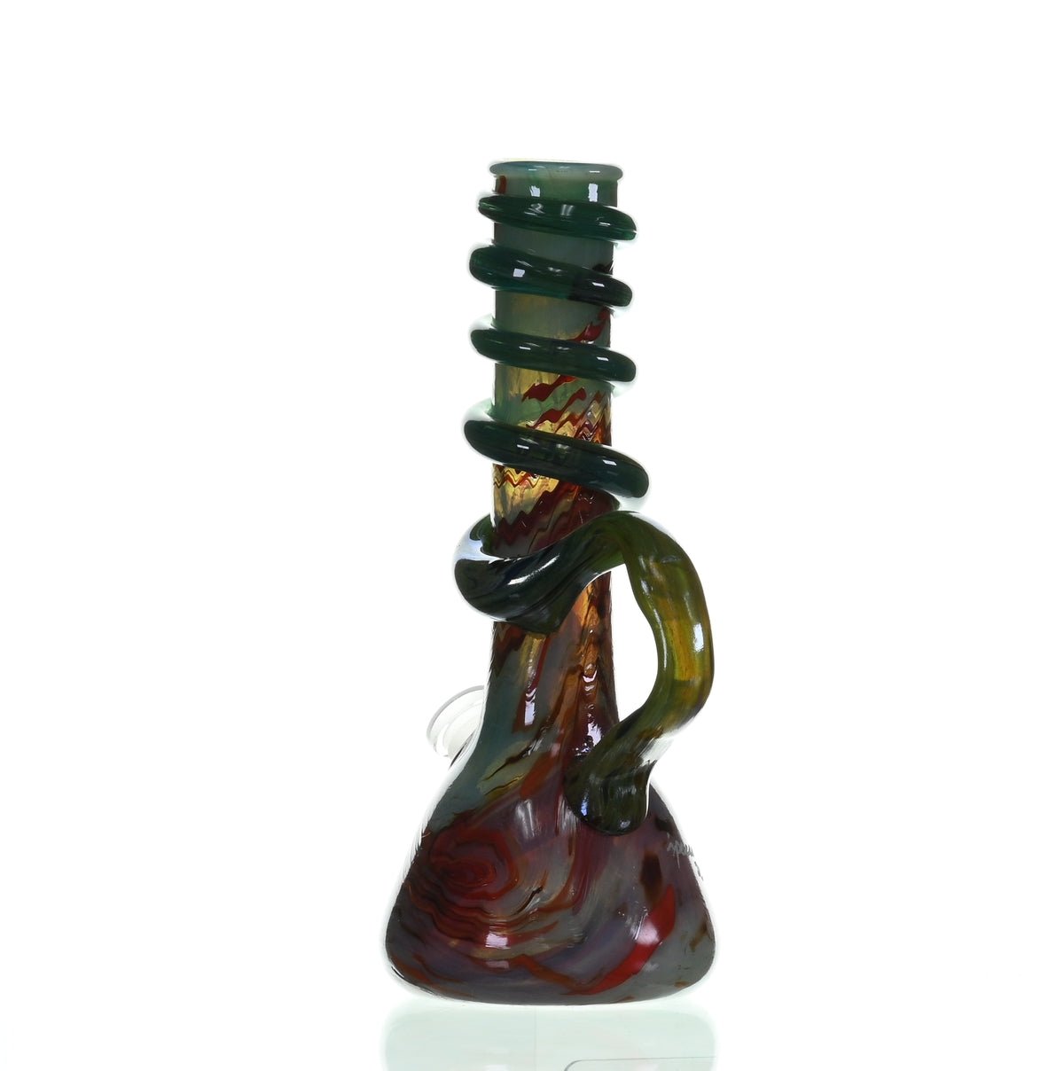 SPECIAL K GLASS Soft Glass Medium Cookie Handle #155 artistic glass waterpipe - Smoke Spot Smoke Shop